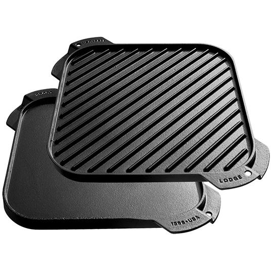 Lodge L90G3 10 1/2 Pre-Seasoned Cast Iron Griddle