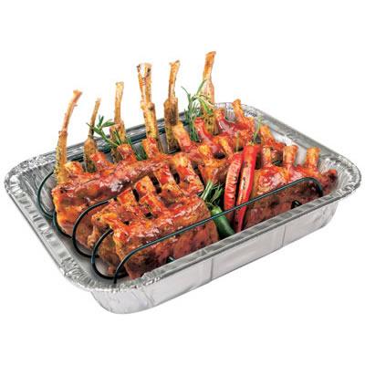 41615 Grill Pro Non Stick Rib Rack with Disposable Pans 41615 TA Appliance TA Appliances Barbecues