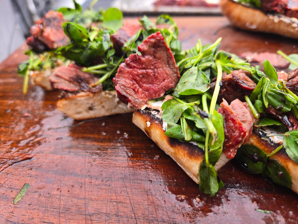 Beat the Winter Blues with Broil King : Steak Bruschetta on the Pellet Grill