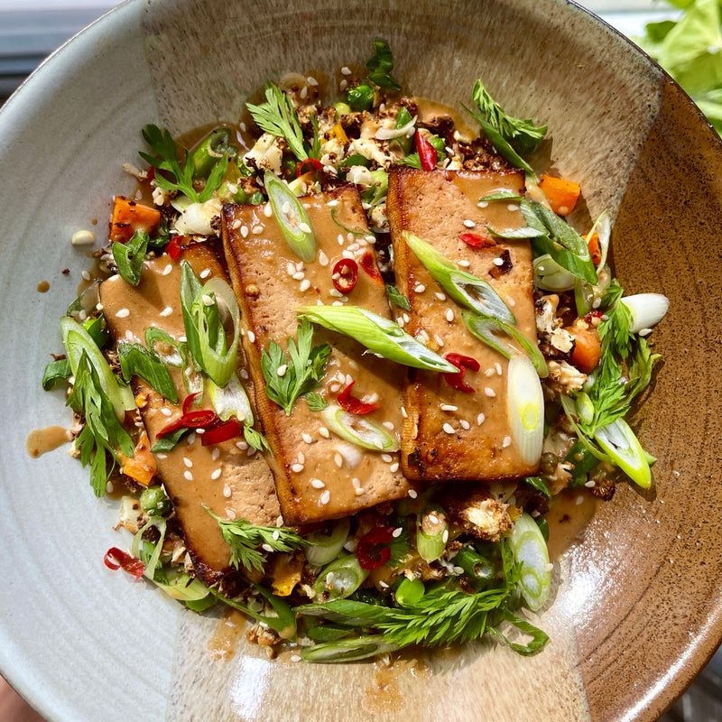 Nook Vibrant Kitchen - Crispy Tofu with Cauliflower Fried Rice