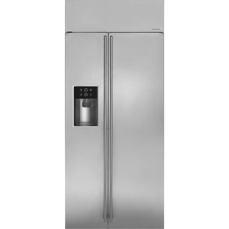 Monogram 36-inch, 21.2 cu. ft. Side-by-Side Refrigerator with Ice and Water ZISS360DKSS IMAGE 1