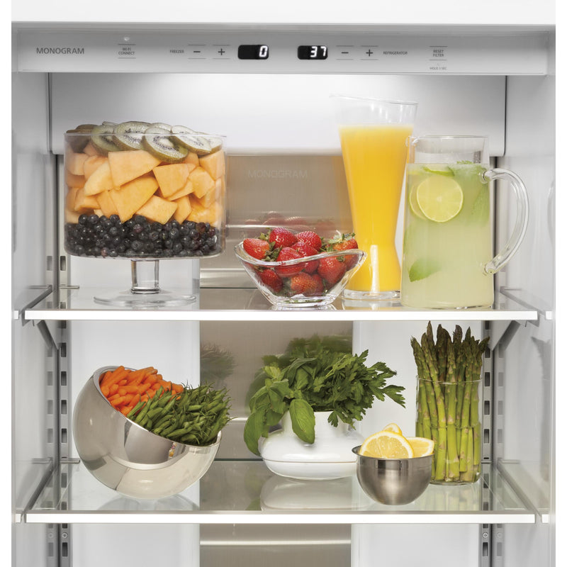 Monogram 36-inch, 21.2 cu. ft. Side-by-Side Refrigerator with Ice and Water ZISS360DKSS IMAGE 2