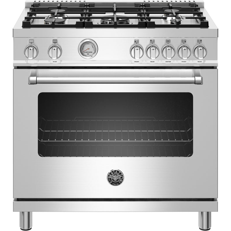 Bertazzoni 36-inch Freestanding Gas Range with Convection MAST365GASXELP IMAGE 1