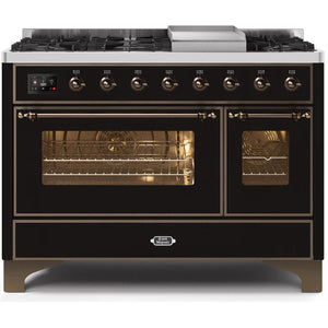 iLVE 48-inch Freestanding Dual Fuel Range with European Convection Technology UM12FDNS3BKB-NG IMAGE 1