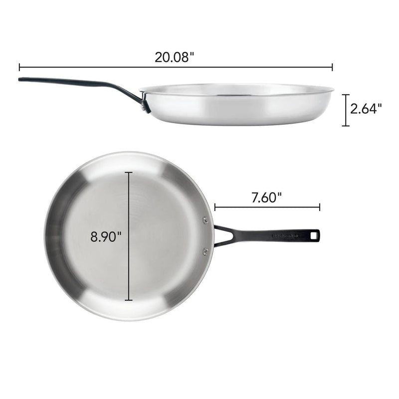 KitchenAid 12.25in 5-Ply Clad Stainless Steel Frying Pan 30007 IMAGE 4