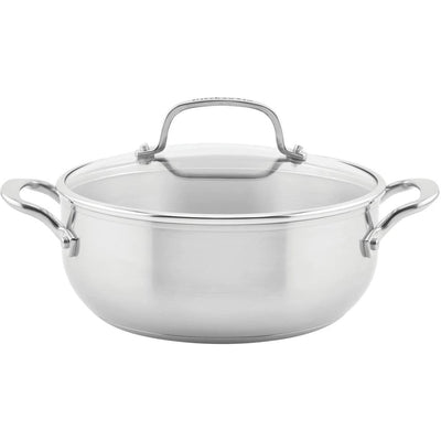 KitchenAid 4qt 3-Ply Base Stainless Steel Casserole with Lid 71011 IMAGE 1