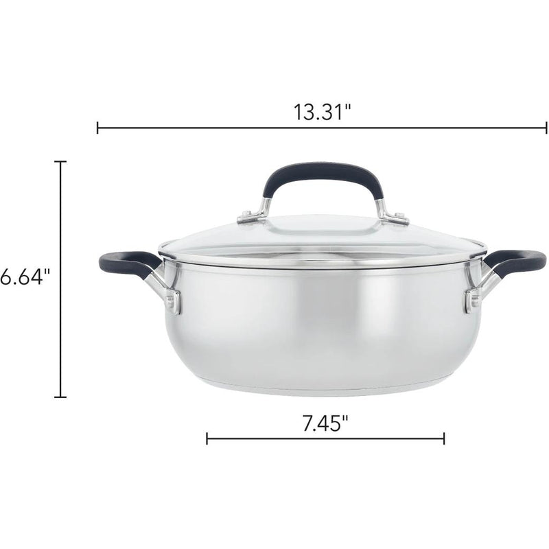 KitchenAid 4qt Stainless Steel Casserole with Lid 71021 IMAGE 2