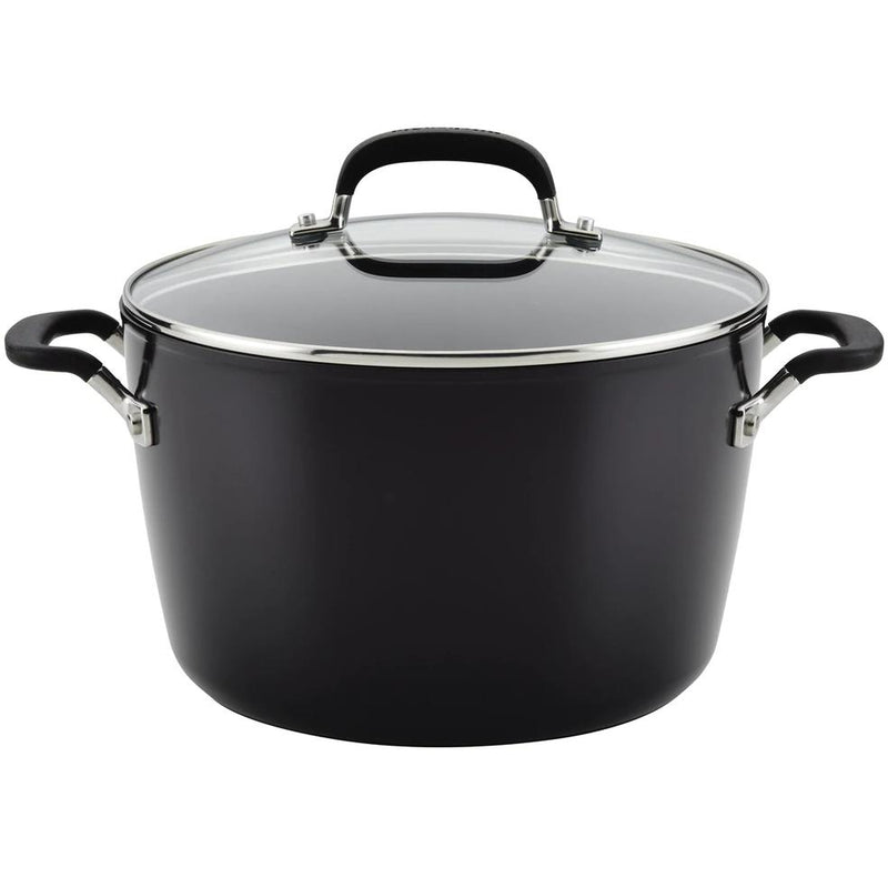 KitchenAid 8qt Hard Anodized Non-Stick Stock Pot with Lid 84805 IMAGE 1