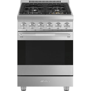 Smeg 24-inch Freestanding Gas Range with Convection Technology SPR24UGGX IMAGE 1