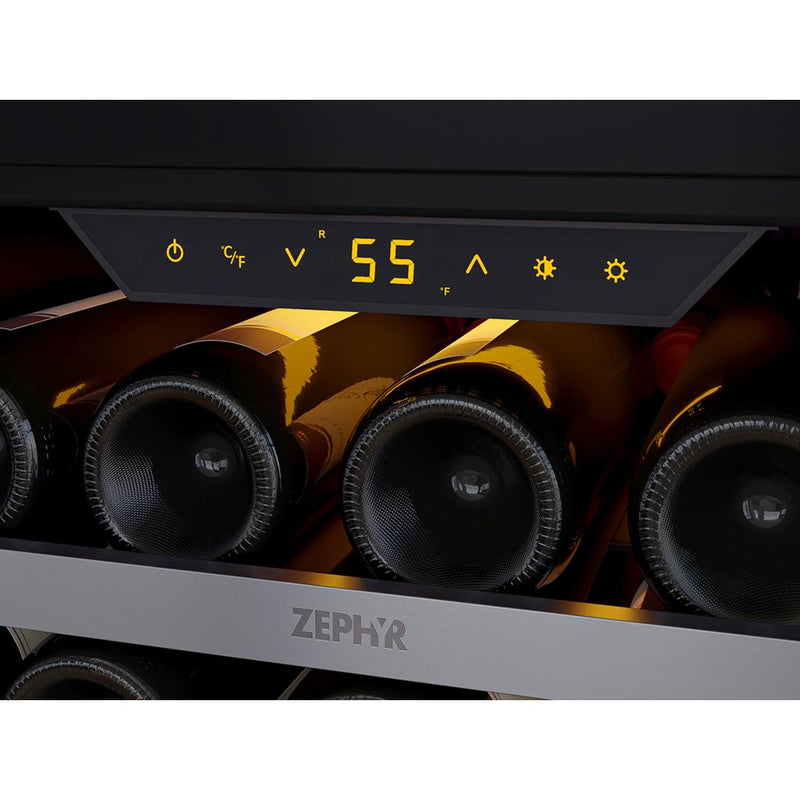 Zephyr 132-Bottle Full Size Dual Zone Wine Cooler PRW24F02CG IMAGE 5