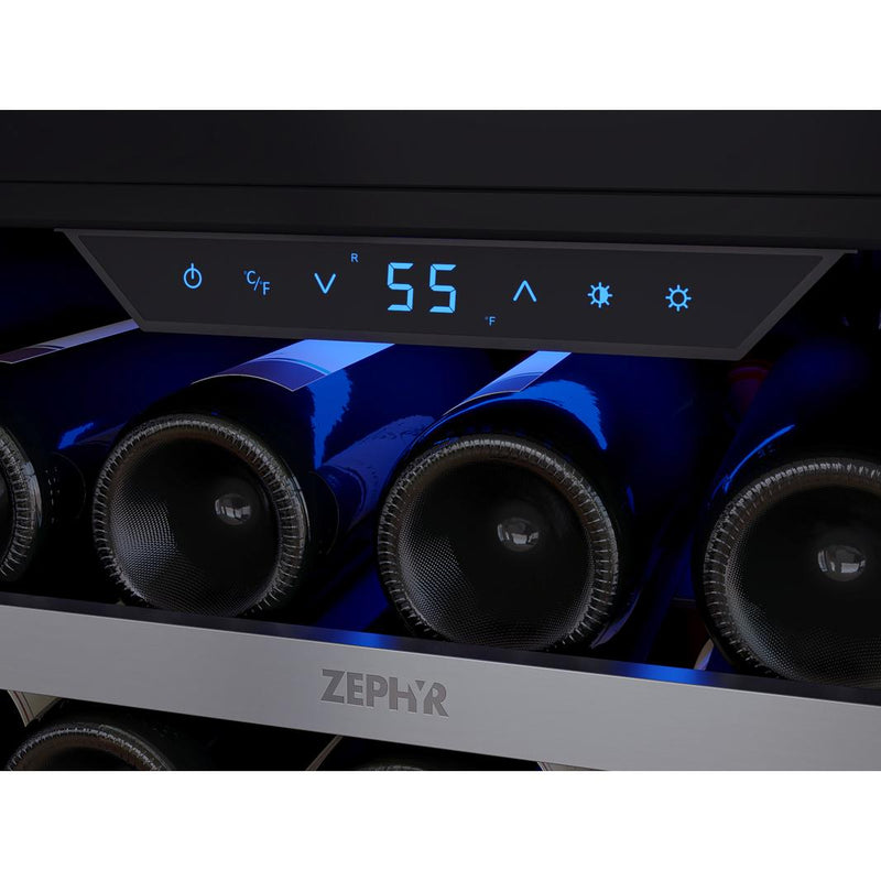 Zephyr 132-Bottle Full Size Dual Zone Wine Cooler PRW24F02CG IMAGE 7