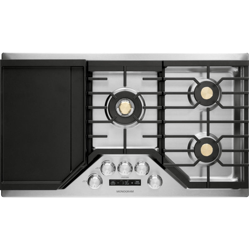 Monogram 36-inch Built-In Gas Cooktop ZGU36ESLSSBF IMAGE 2