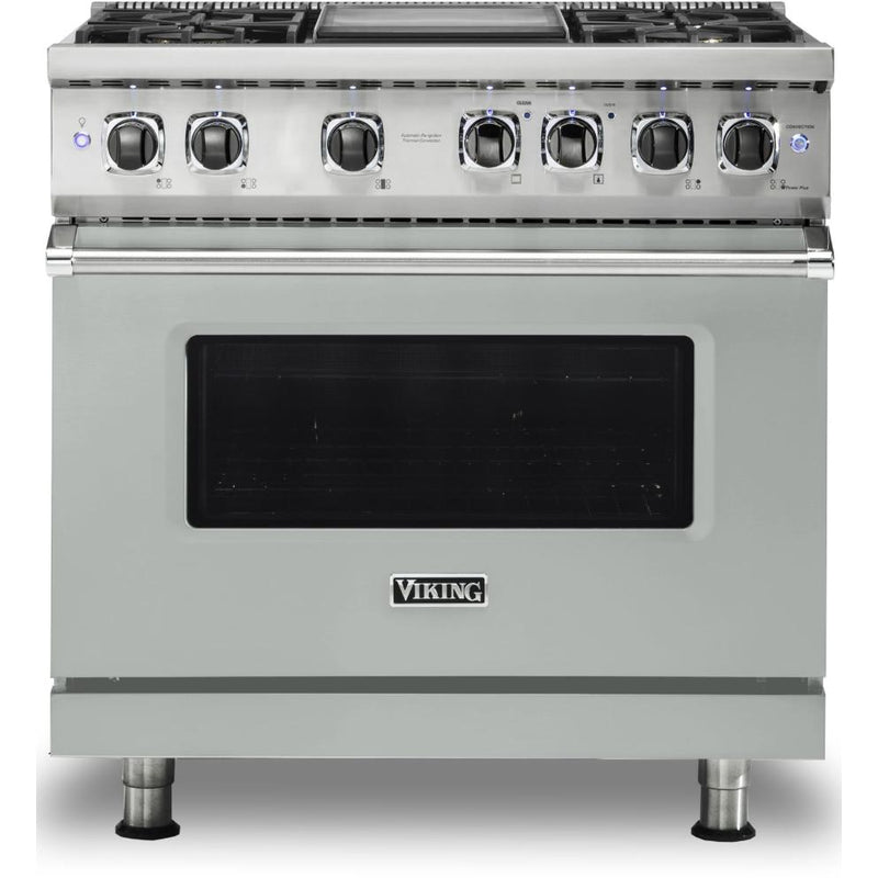 Viking 36-inch Freestanding Dual-Fuel Range with Vari-Speed Dual Flow™ Convection CVDR5364GAGBF IMAGE 1