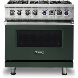 Viking 36-inch Freestanding Dual-Fuel Range with Elevation Burners™ CVDR73626BBFBF IMAGE 1