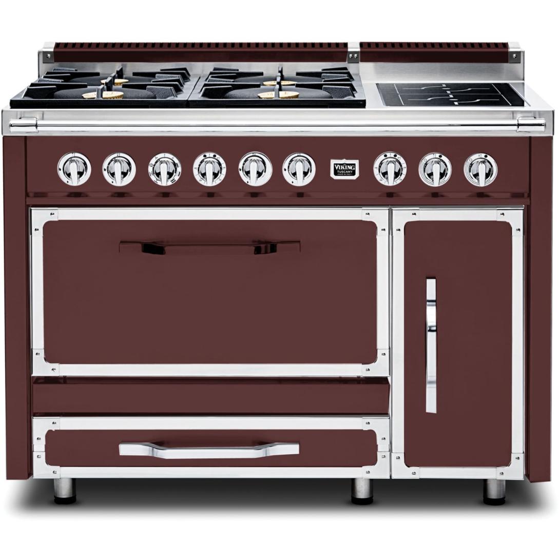 Viking 48-inch Freestanding Dual Fuel Range with True Convection Technology TVDR4814IKABF IMAGE 1