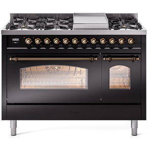 iLVE 48-inch Freestanding Dual Fuel Range UP48FNMPBKBLP IMAGE 1