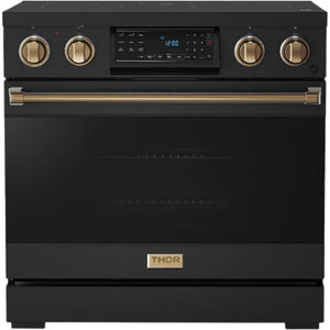 Thor Kitchen 36-inch Freestanding Electric Range with Tilt Panel RSE36B-BRZ IMAGE 1