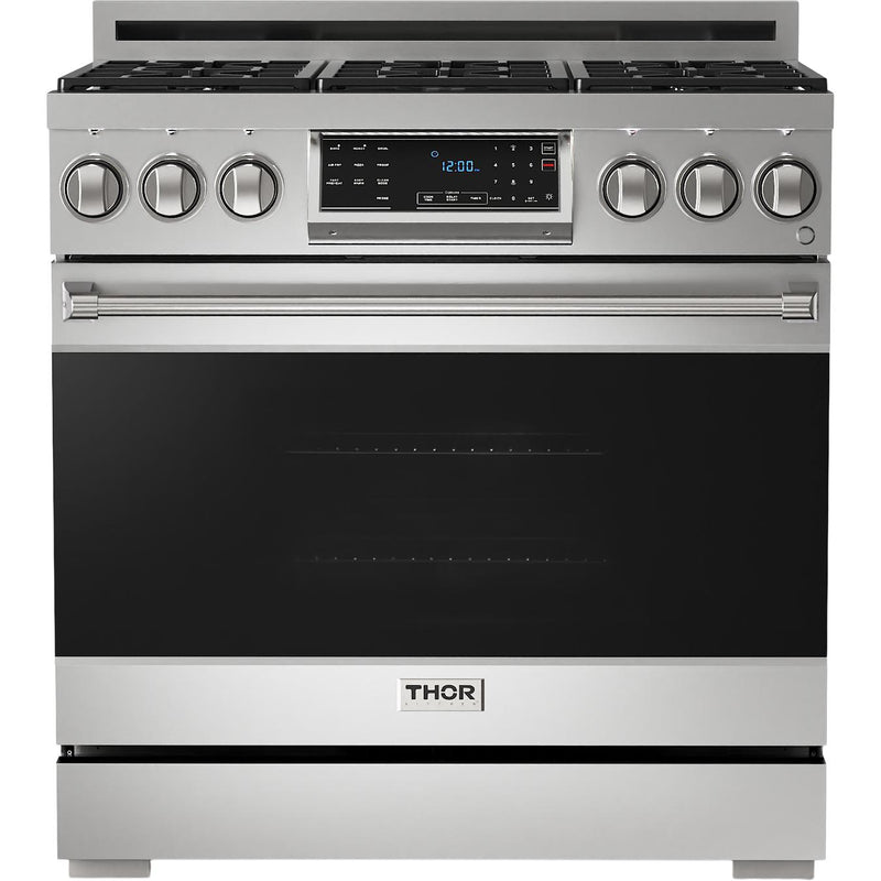 Thor Kitchen 36-inch Freestanding Gas Range with Tilt Panel RSG36 IMAGE 1