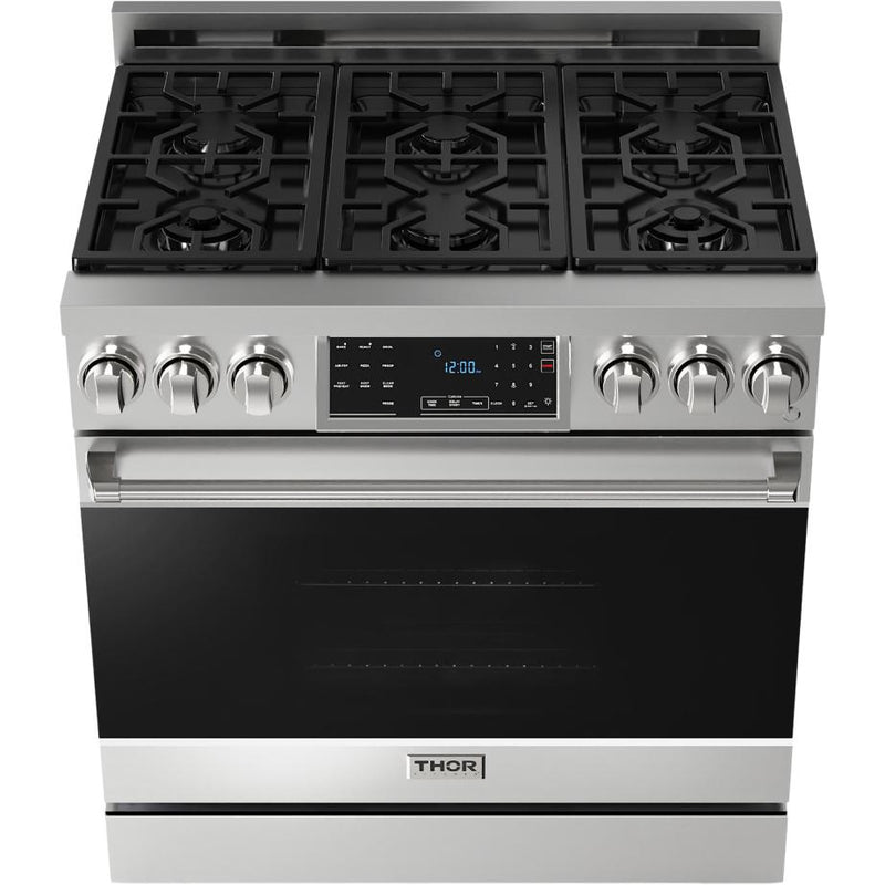 Thor Kitchen 36-inch Freestanding Gas Range with Tilt Panel RSG36 IMAGE 2