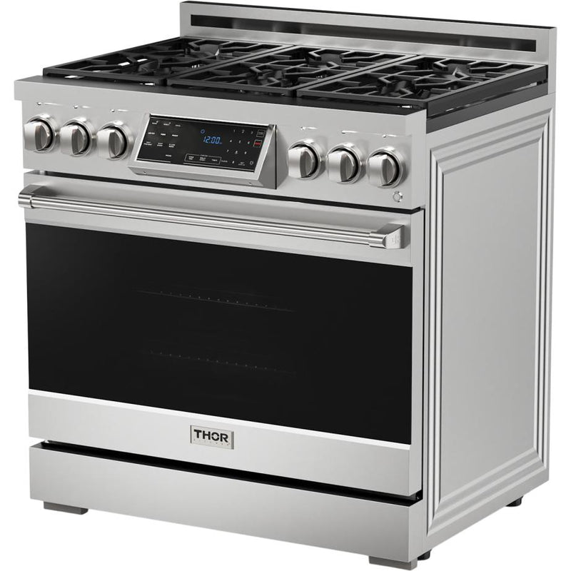 Thor Kitchen 36-inch Freestanding Gas Range with Tilt Panel RSG36 IMAGE 5