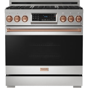 Thor Kitchen 36-inch Freestanding Gas Range with Tilt Panel RSG36-RSG IMAGE 1