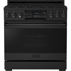 Thor Kitchen 36-inch Freestanding Gas Range with Tilt Panel RSG36B IMAGE 1