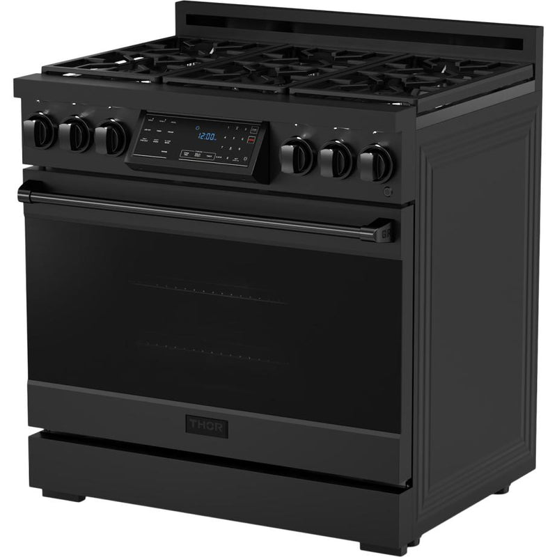 Thor Kitchen 36-inch Freestanding Gas Range with Tilt Panel RSG36B IMAGE 5