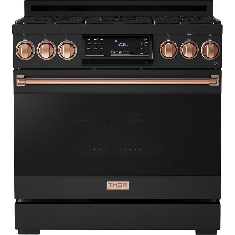 Thor Kitchen 36-inch Freestanding Gas Range with Tilt Panel RSG36B-RSG IMAGE 1