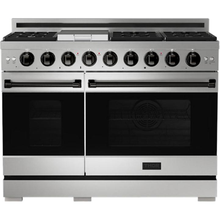 Thor Kitchen 48-inch Freestanding Gas Range with Convection Technology RSG48E-BLK IMAGE 1