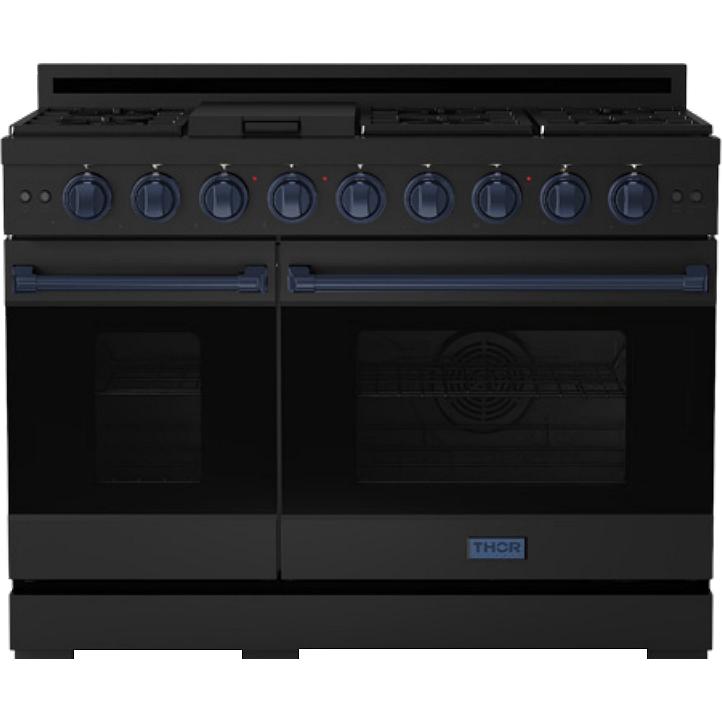 Thor Kitchen 48-inch Freestanding Gas Range with Convection Technology RSG48EB-BLU IMAGE 1