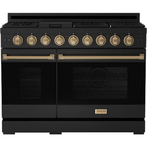 Thor Kitchen 48-inch Freestanding Gas Range with Convection Technology RSG48EB-BRZ IMAGE 1