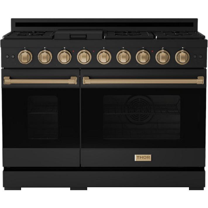 Thor Kitchen 48-inch Freestanding Gas Range with Convection Technology RSG48EB-BRZ IMAGE 1