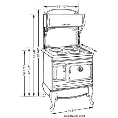 Elmira Stove Works 30-inch Freestanding Electric Range 1850ST-C-XW IMAGE 3