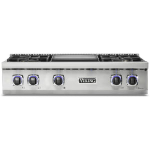 Viking 36-inch Built-in Gas Rangetop with Elevation™ Burners VRT736-4GSS IMAGE 1