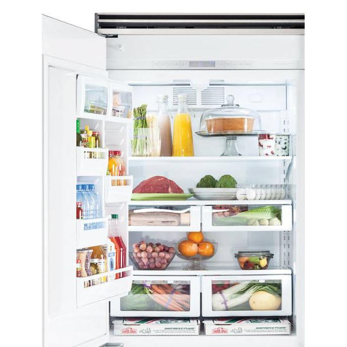 Viking 36-inch, 20.4 cu.ft. Built-in Bottom Freezer Refrigerator with  Plasmacluster™ Ion Air Purifier VCBB5363ELSS IMAGE 2