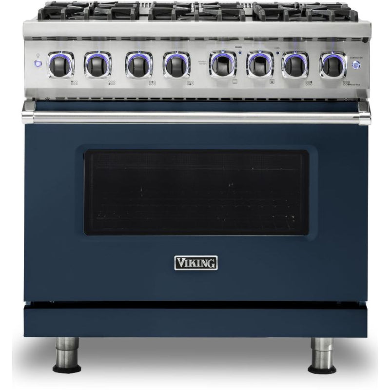 Viking 36-inch Freestanding Dual-Fuel Range with Elevation Burners™ CVDR7362-6BSBLP IMAGE 1