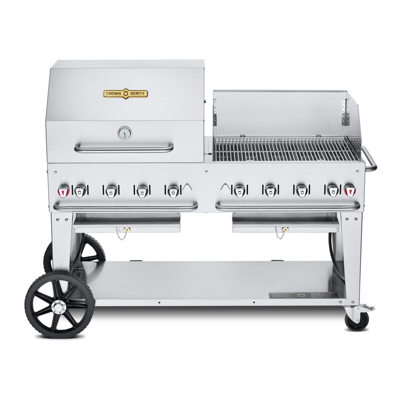 Crown Verity 129,000 BTU Club Series Liquid Propane Gas Grill with Griddle CV-MCB-60RWP-LP IMAGE 1