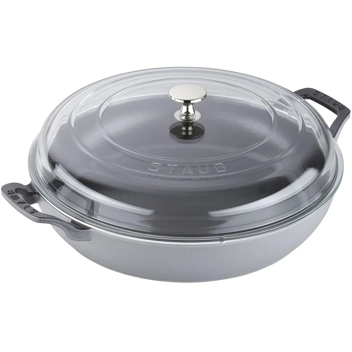 1003537 Staub 3.5L Cast Iron Round Heritage Braiser/Sauté Pan 40501-984 ...