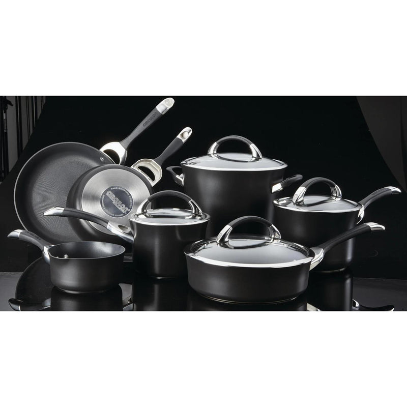 Circulon Symmetry Hard Anodized Nonstick Cookware Pots and Pans Set,  11-Piece, Black